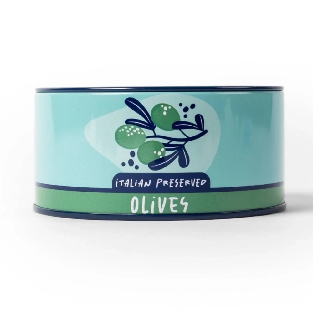 New! Target Bullseye Playground Whimsical Olives Tin Trinket Box, storage decor
